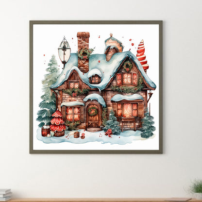 Christmas Igloo - Full Round Drill Diamond Painting 30*30CM