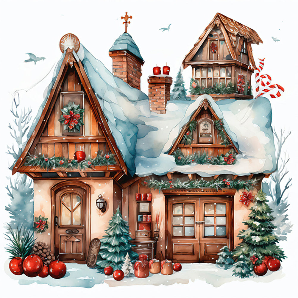 Christmas Igloo - Full Round Drill Diamond Painting 30*30CM