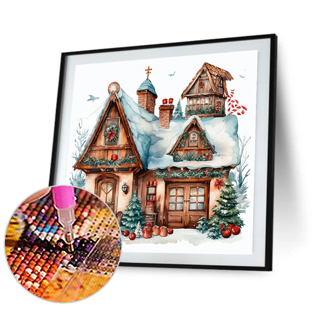 Christmas Igloo - Full Round Drill Diamond Painting 30*30CM