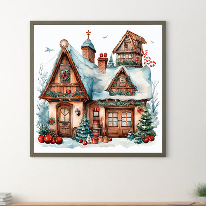 Christmas Igloo - Full Round Drill Diamond Painting 30*30CM