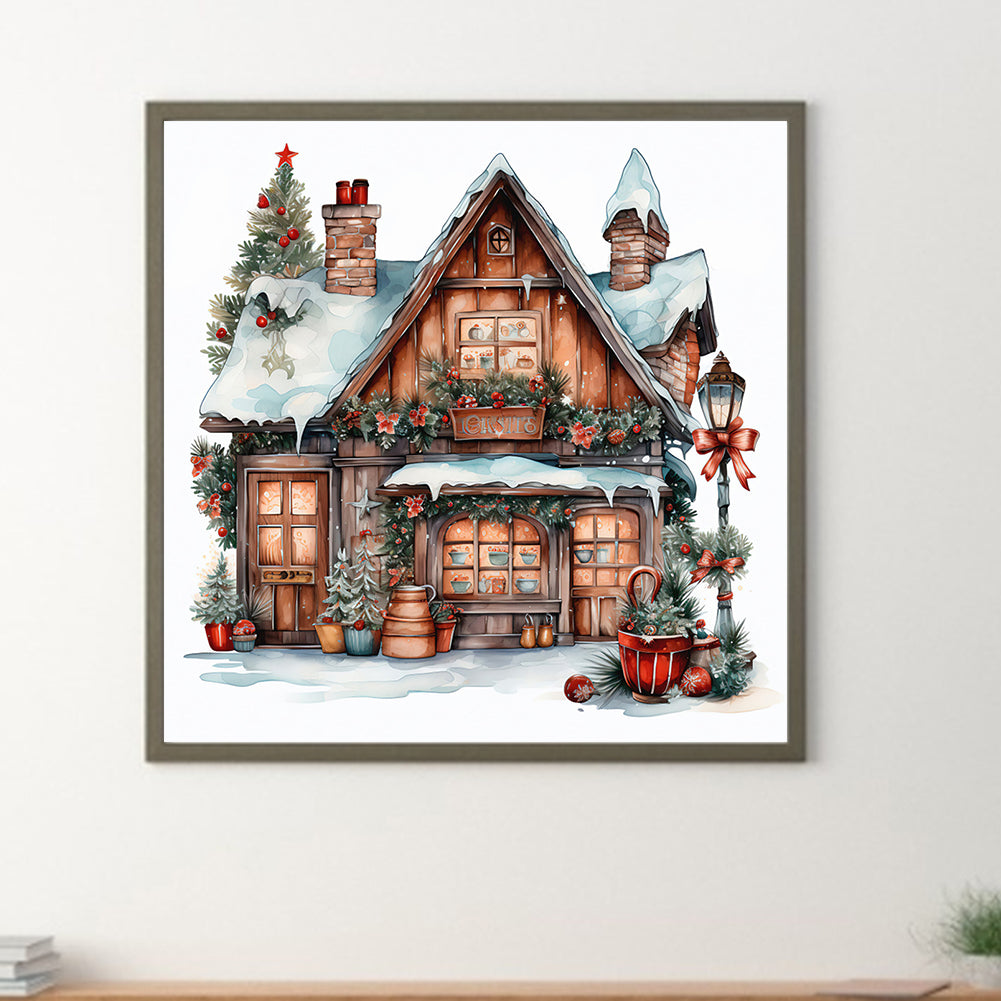 Christmas Igloo - Full Round Drill Diamond Painting 30*30CM