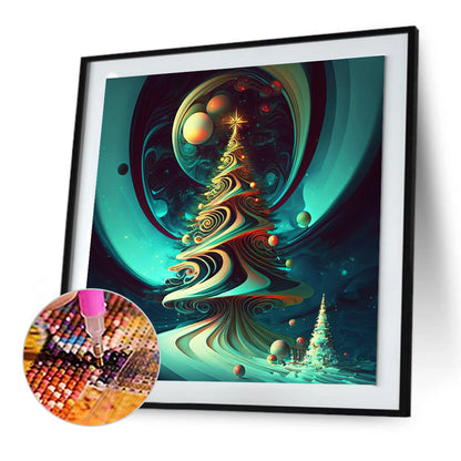 Christmas Tree - Full Round Drill Diamond Painting 30*30CM