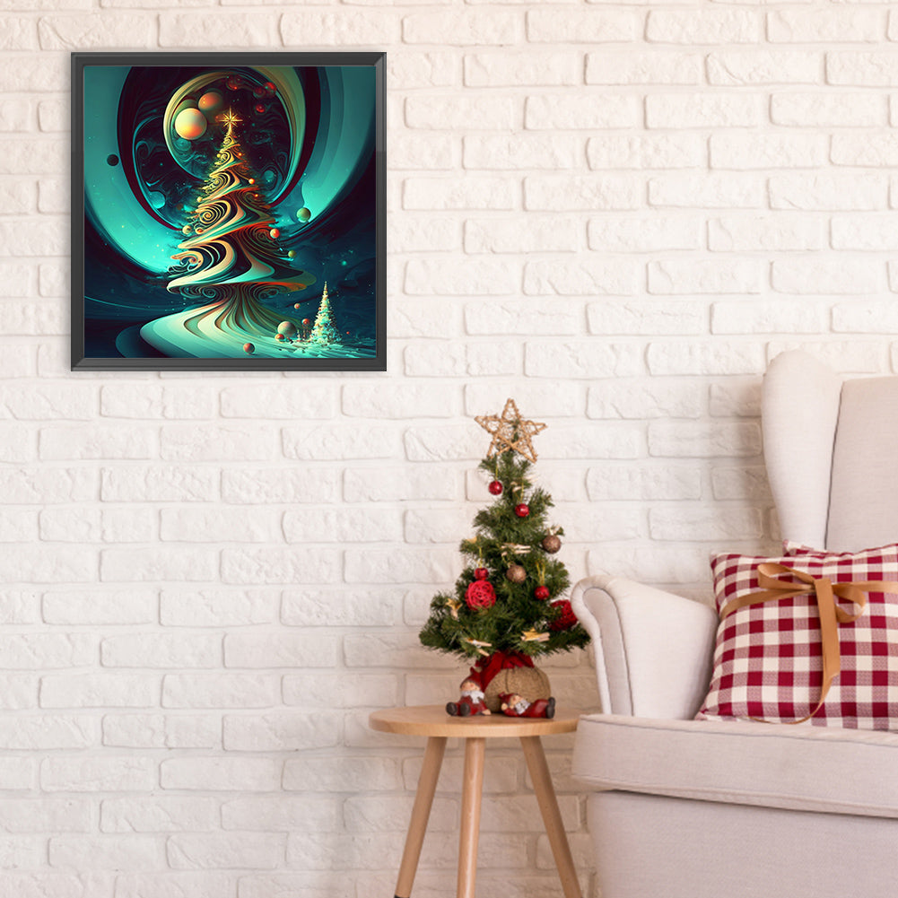 Christmas Tree - Full Round Drill Diamond Painting 30*30CM