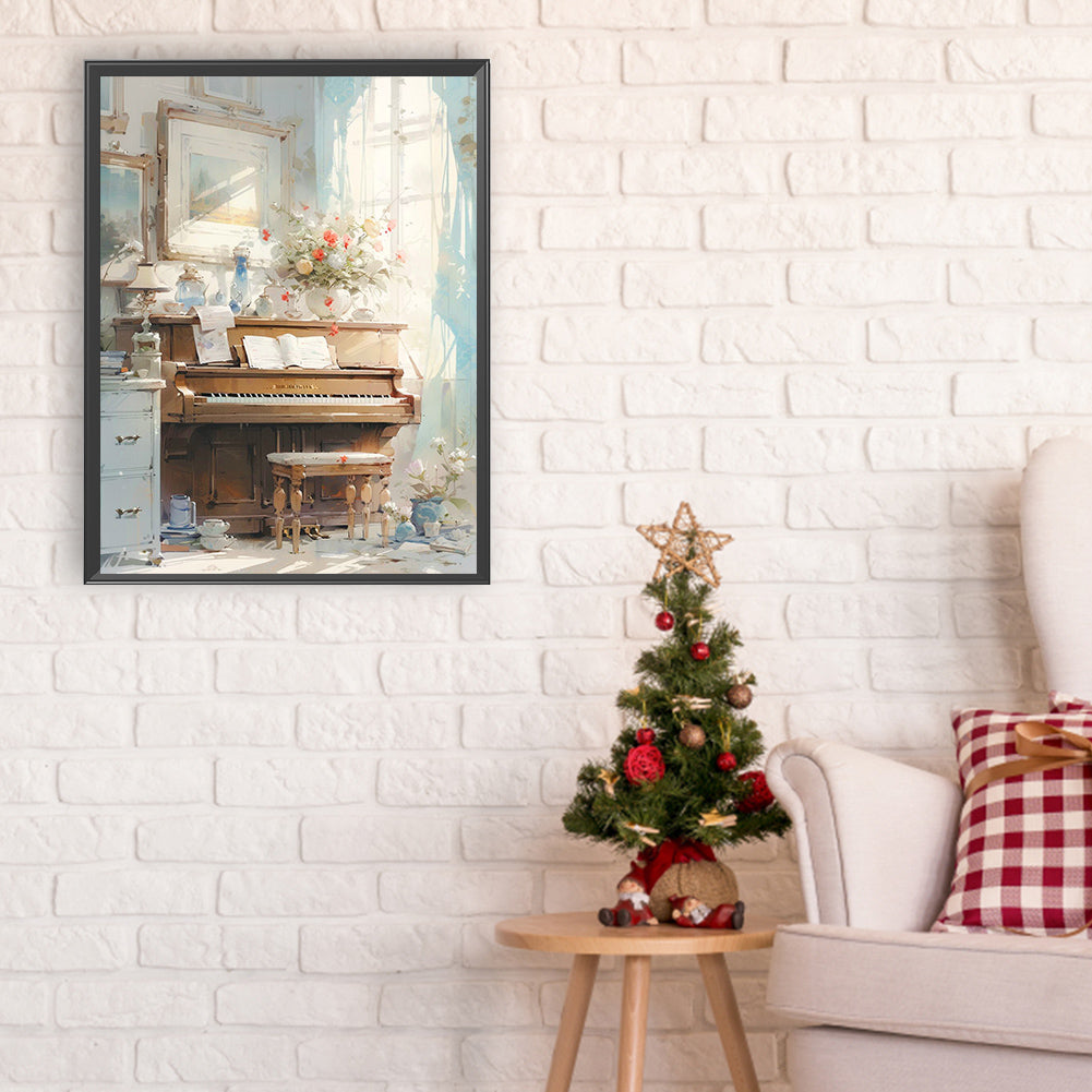 Piano¡¤Memorial - Full Round Drill Diamond Painting 30*40CM