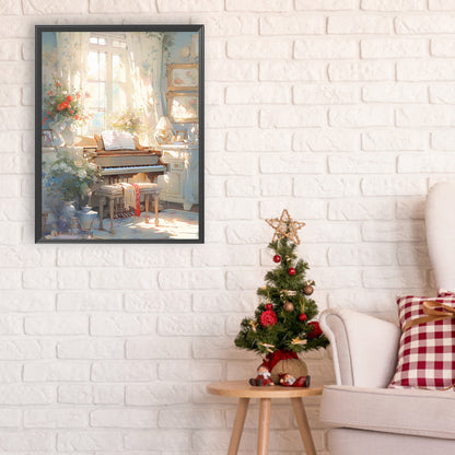 Piano¡¤Quiet - Full Round Drill Diamond Painting 30*40CM