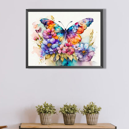 Colorful Butterfly - Full Round Drill Diamond Painting 40*30CM