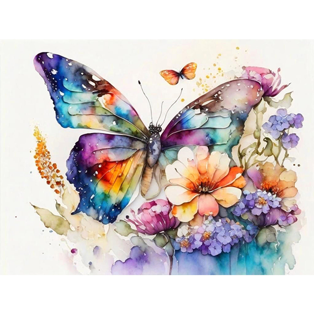 Butterfly - Full Round Drill Diamond Painting 40*30CM