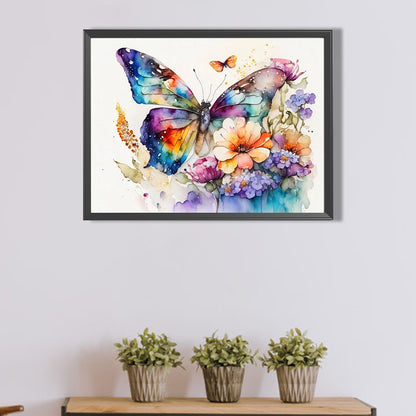 Butterfly - Full Round Drill Diamond Painting 40*30CM