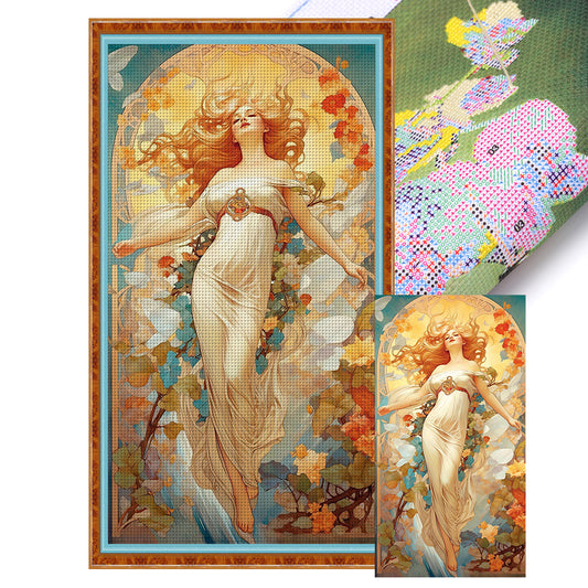 Classical Goddess - 11CT Stamped Cross Stitch 50*90CM