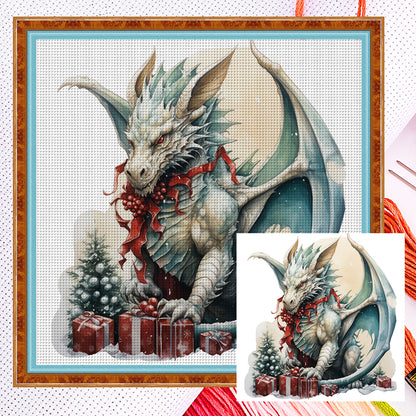 Christmas Pterosaur - 11CT Counted Cross Stitch 40*40CM