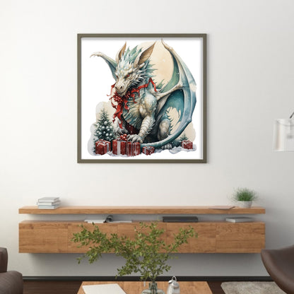 Christmas Pterosaur - 11CT Counted Cross Stitch 40*40CM