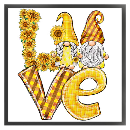 Sunflower Gnome - 11CT Stamped Cross Stitch 40*40CM