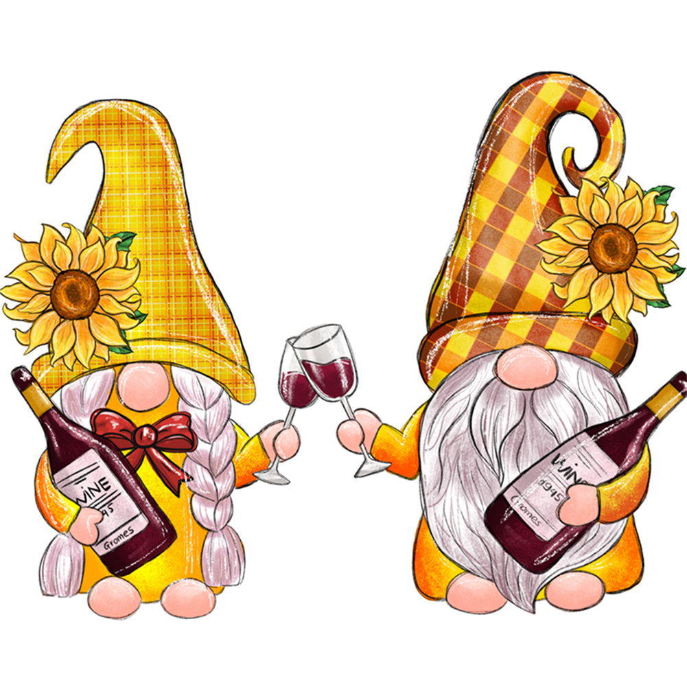 Sunflower Gnome - 11CT Stamped Cross Stitch 40*40CM