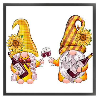 Sunflower Gnome - 11CT Stamped Cross Stitch 40*40CM