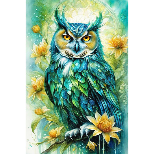 Colorful Owl - Full Round Drill Diamond Painting 40*60CM