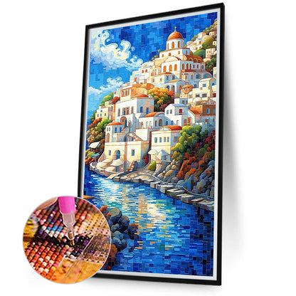 Tower Dusk - Full Round Drill Diamond Painting 40*70CM