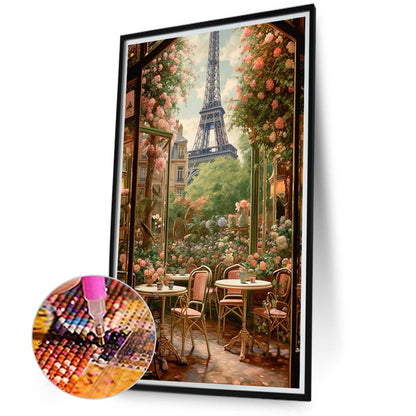 Courtyard Afternoon Tea - Full Round Drill Diamond Painting 40*70CM