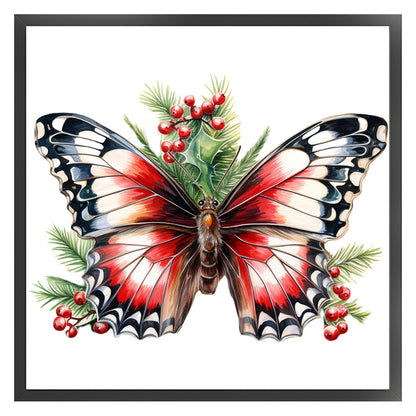 Christmas Butterfly - 18CT Stamped Cross Stitch 25*25CM