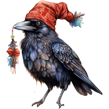 Christmas Crow - 18CT Stamped Cross Stitch 25*25CM