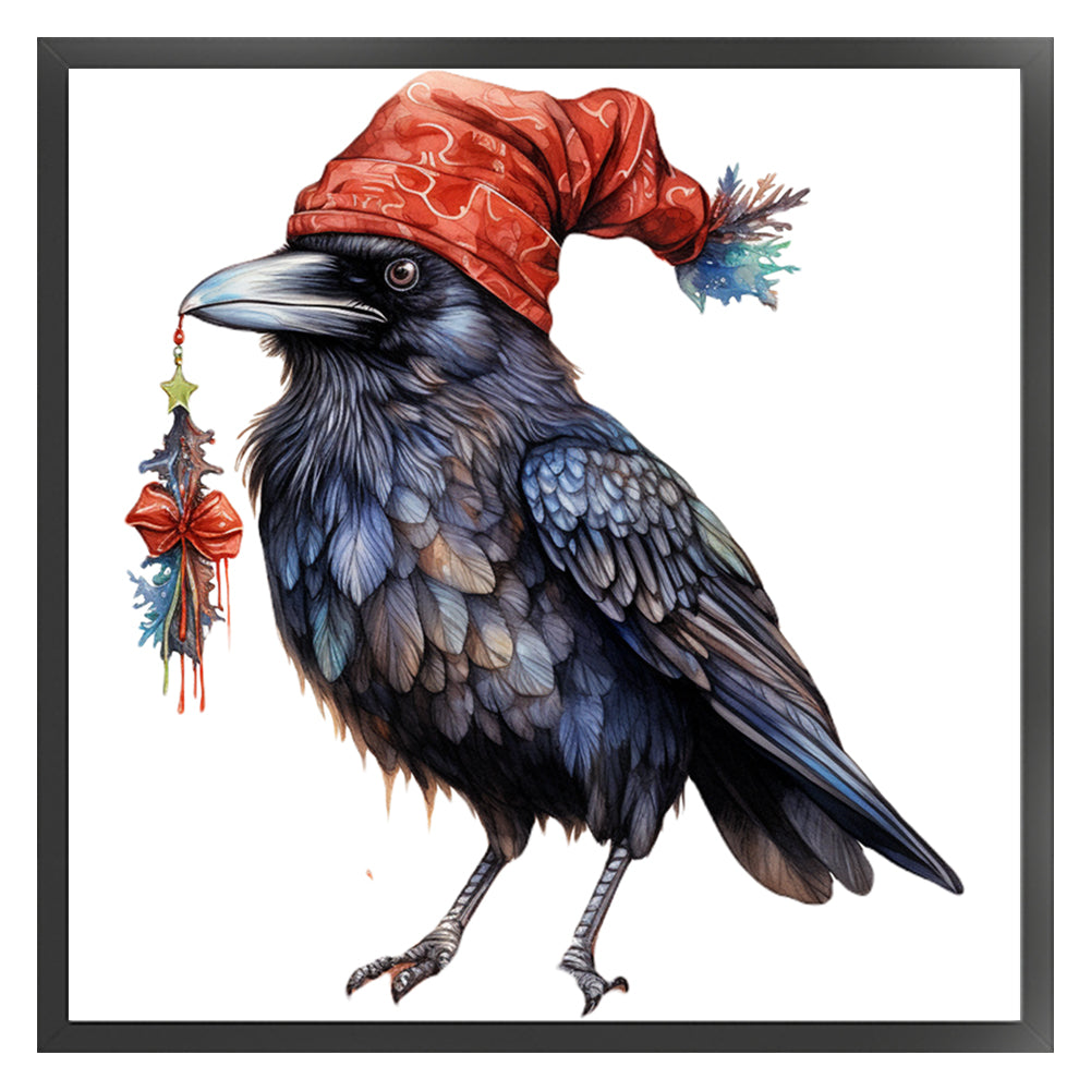 Christmas Crow - 18CT Stamped Cross Stitch 25*25CM