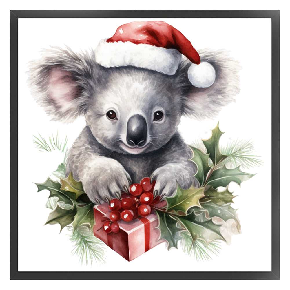 Christmas Koala - 18CT Stamped Cross Stitch 25*25CM