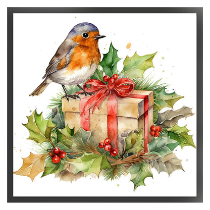 Christmas Robin - 18CT Stamped Cross Stitch 25*25CM