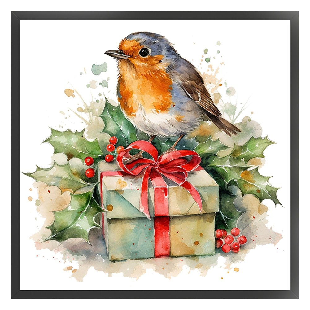 Christmas Robin - 18CT Stamped Cross Stitch 25*25CM