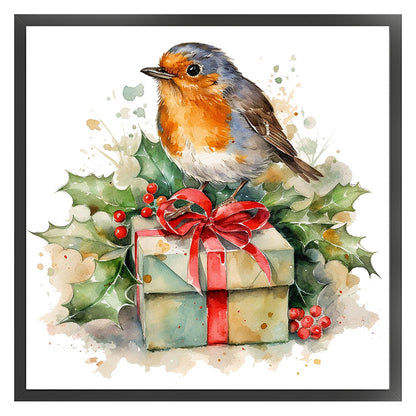 Christmas Robin - 18CT Stamped Cross Stitch 25*25CM