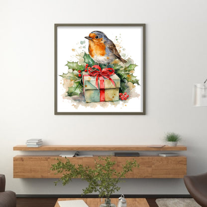 Christmas Robin - 18CT Stamped Cross Stitch 25*25CM