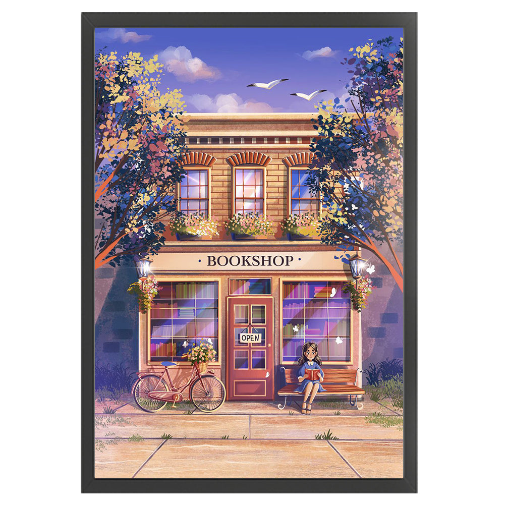 Summer Bookstore - 11CT Stamped Cross Stitch 50*70CM