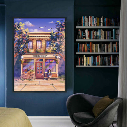 Summer Bookstore - 11CT Stamped Cross Stitch 50*70CM