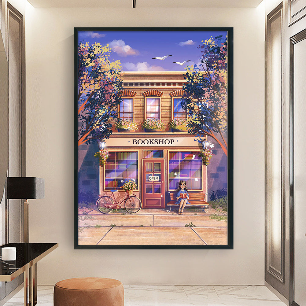 Summer Bookstore - 11CT Stamped Cross Stitch 50*70CM