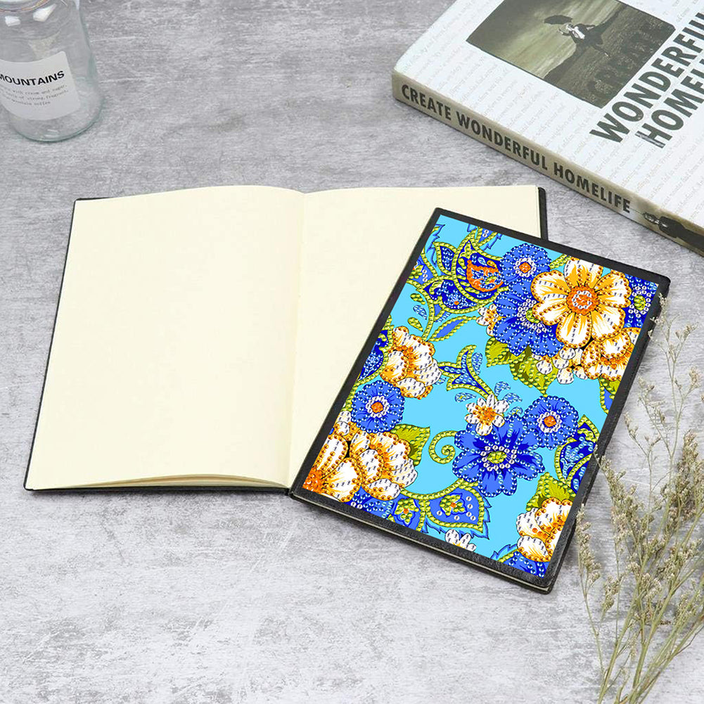 50 Pages A5 Special Shaped Diamond Painting Diary Book for Teens (Small Flower)