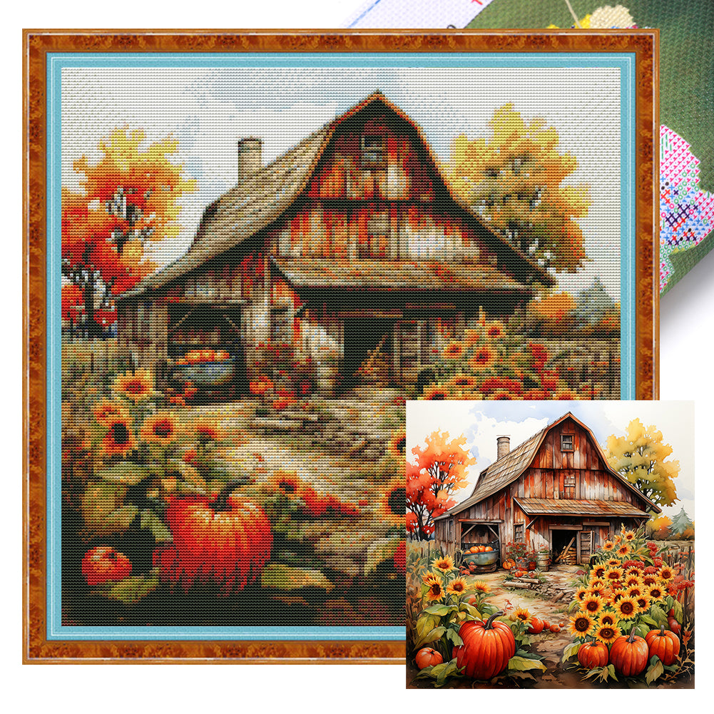 Sunflower Farm - 11CT Stamped Cross Stitch 50*50CM