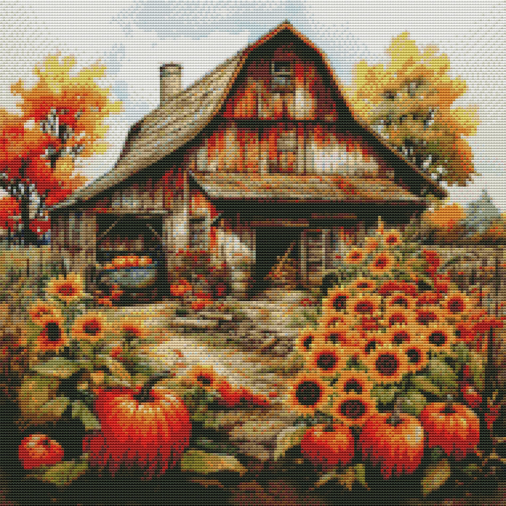 Sunflower Farm - 11CT Stamped Cross Stitch 50*50CM