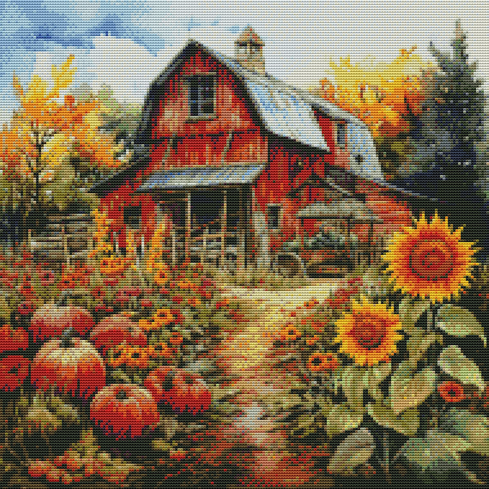 Sunflower Farm - 11CT Stamped Cross Stitch 50*50CM