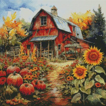 Sunflower Farm - 11CT Stamped Cross Stitch 50*50CM