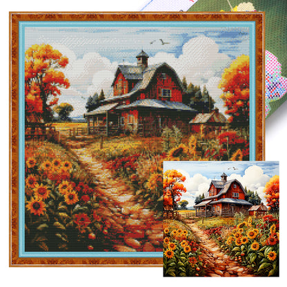 Sunflower Farm - 11CT Stamped Cross Stitch 50*50CM