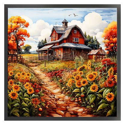 Sunflower Farm - 11CT Stamped Cross Stitch 50*50CM