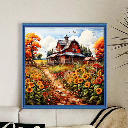 Sunflower Farm - 11CT Stamped Cross Stitch 50*50CM