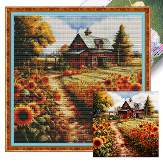 Sunflower Farm - 11CT Stamped Cross Stitch 50*50CM