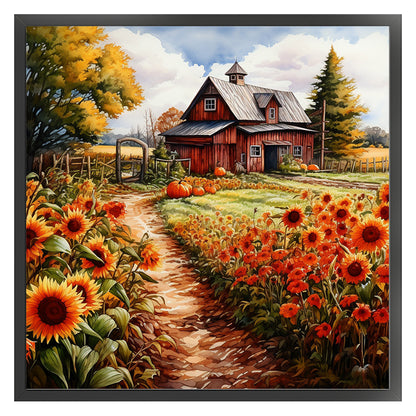 Sunflower Farm - 11CT Stamped Cross Stitch 50*50CM