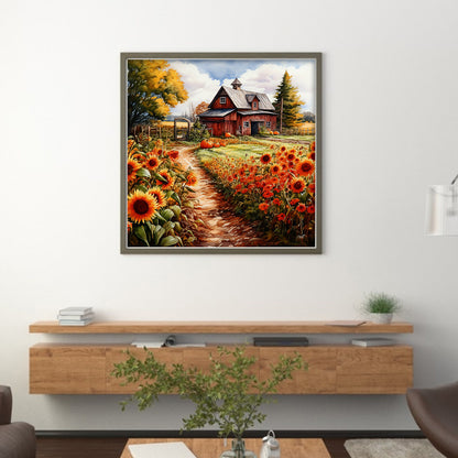 Sunflower Farm - 11CT Stamped Cross Stitch 50*50CM