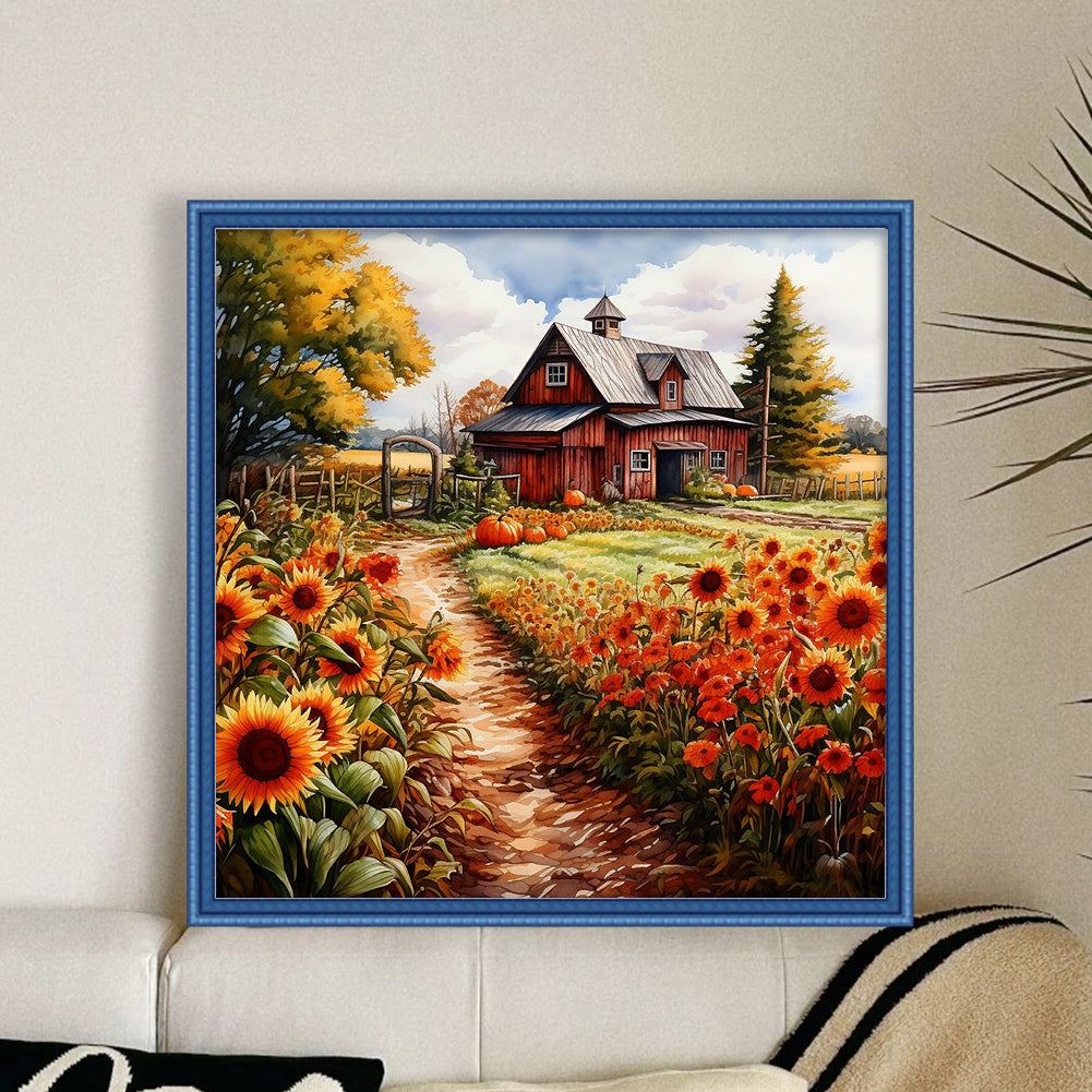 Sunflower Farm - 11CT Stamped Cross Stitch 50*50CM