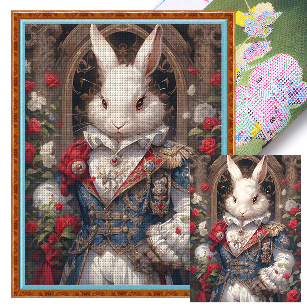 Alice Rabbit - 11CT Stamped Cross Stitch 50*65CM