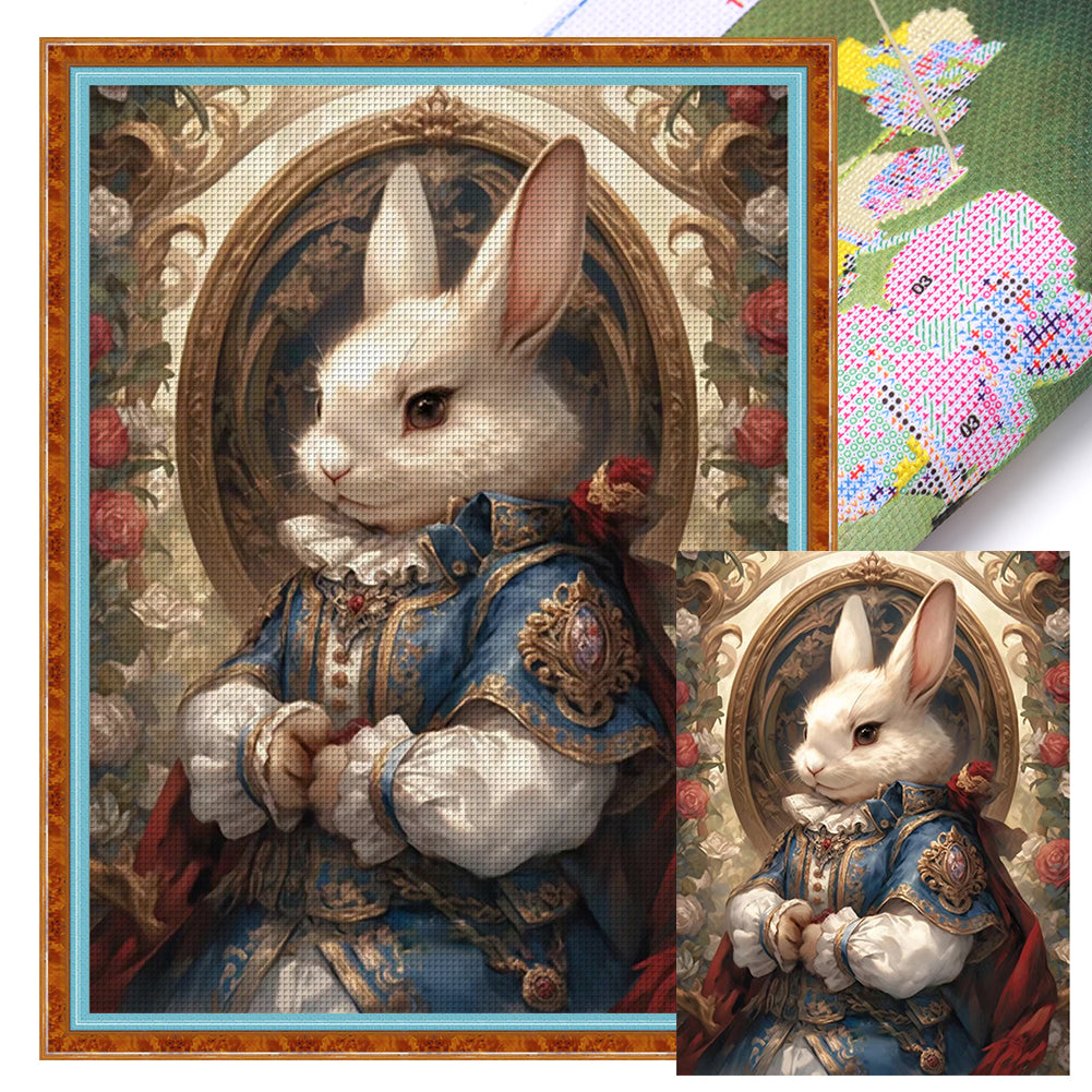 Alice Rabbit - 11CT Stamped Cross Stitch 50*65CM