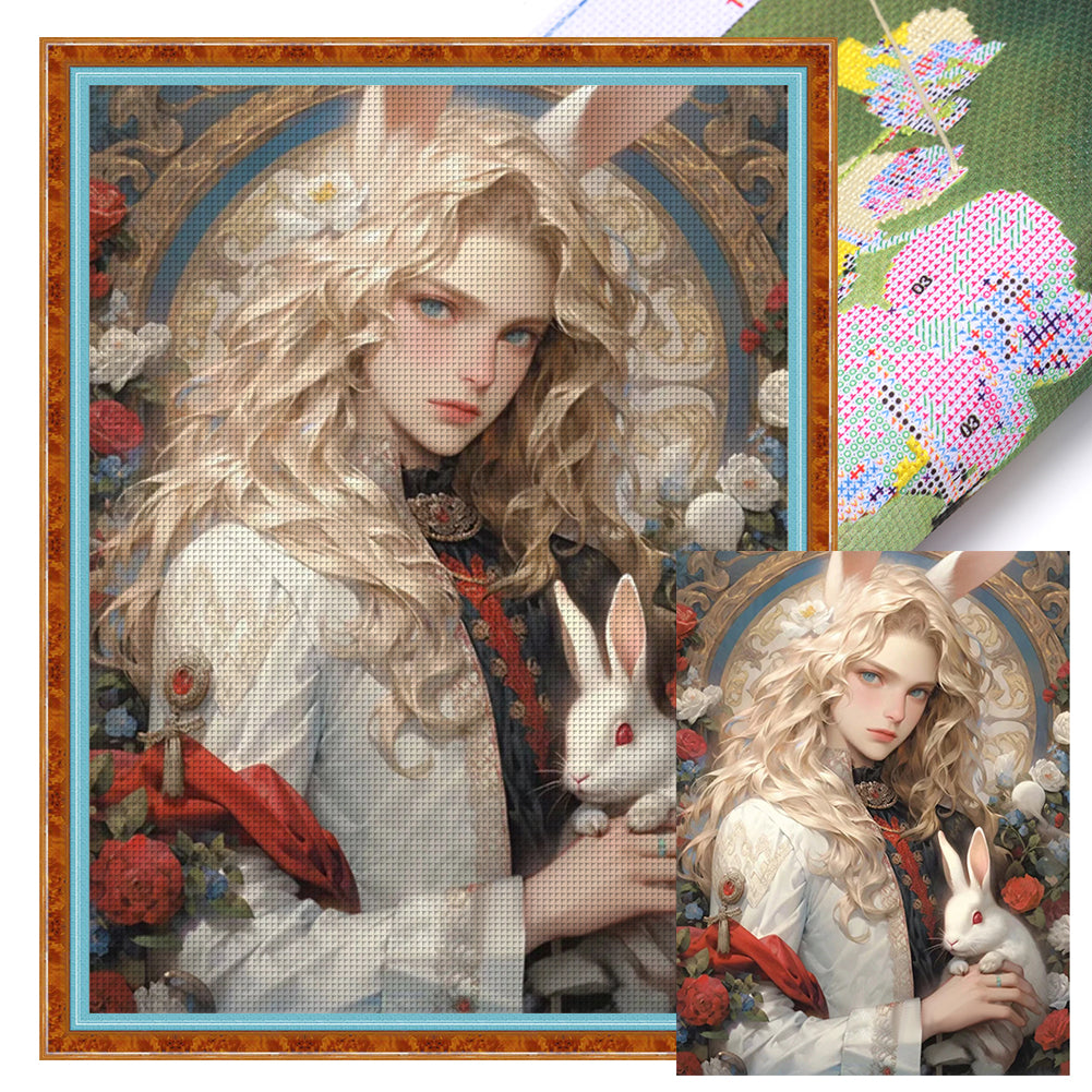 Alice Element Bunny Boy - 11CT Stamped Cross Stitch 50*65CM