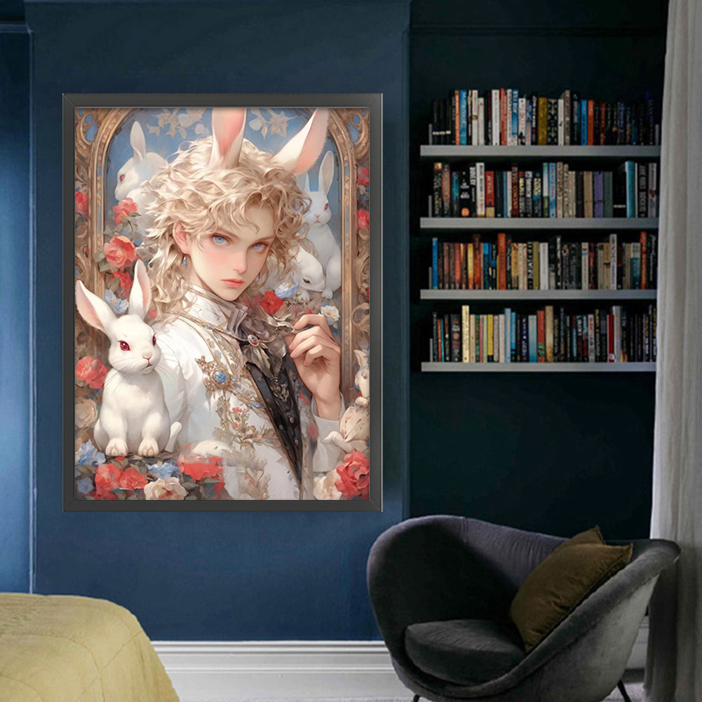 Alice Element Bunny Boy - 11CT Stamped Cross Stitch 50*65CM