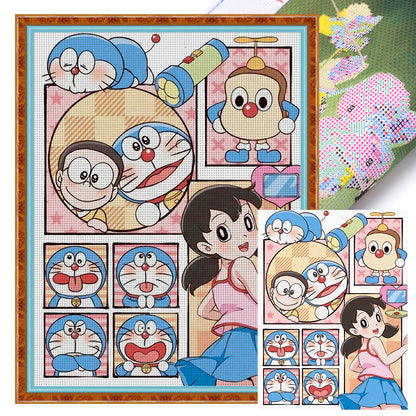 Doraemon - 11CT Stamped Cross Stitch 50*65CM