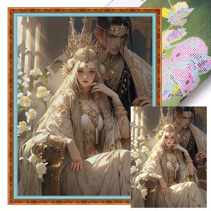 King And Queen - 11CT Stamped Cross Stitch 50*65CM